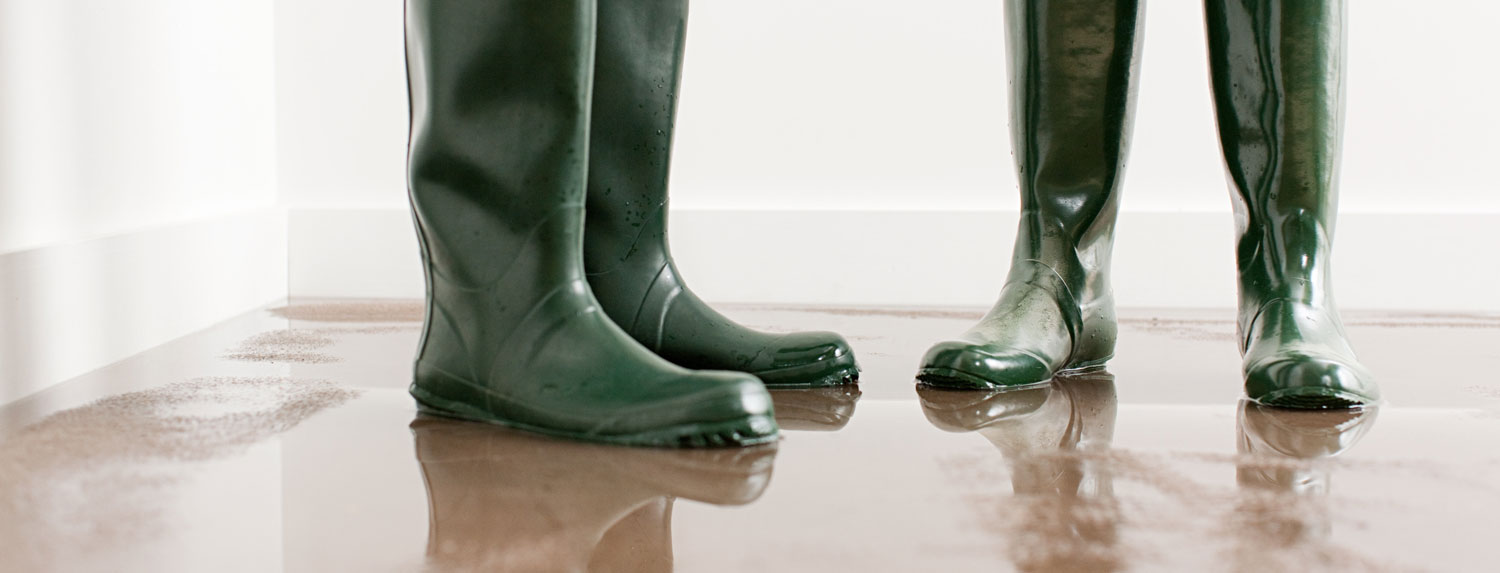 rainboots in a flooded room